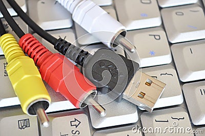 Rgb cables Stock Photo