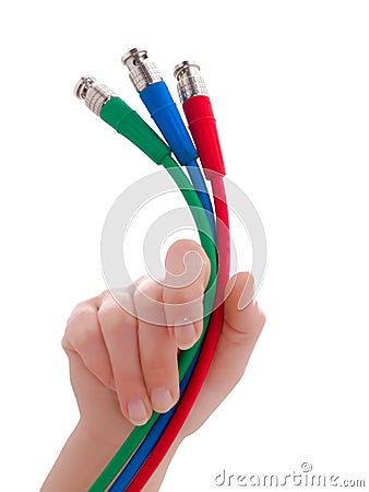 RGB Cables Stock Photo