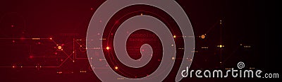 Vector abstract circuit board, Illustration high tech cyberspace, network connection, science and information technology Stock Photo