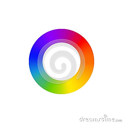 RGB color wheel spectrum selector picker. RGB palette logo. Color rainbow diagram circle Vector Illustration