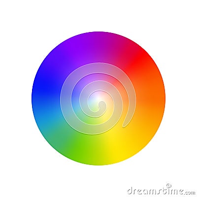 RGB color wheel spectrum selector picker. RGB palette logo. Color rainbow diagram circle Vector Illustration