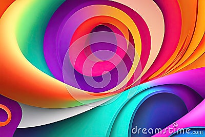 rgb colors abstract design background, ai generative Stock Photo