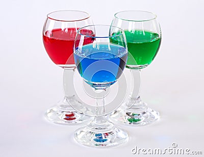 RGB drinks Stock Photo