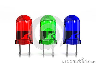 RGB Led Diodes Stock Photo