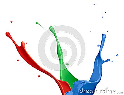 RGB Paint Splash Stock Photo