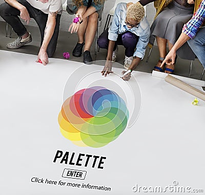 RGB Printing Palette Mixing Colour Concept Stock Photo