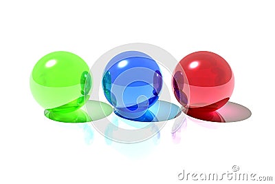 Rgb spheres Cartoon Illustration