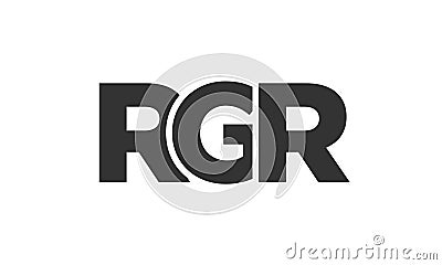 RGR logo design template with strong and modern bold text. Initial based vector logotype featuring simple and minimal typography. Vector Illustration