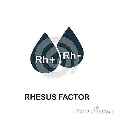 Rhesus Factor icon. Simple illustration from medical equipment collection. Creative Rhesus Factor icon for web design, templates, Cartoon Illustration