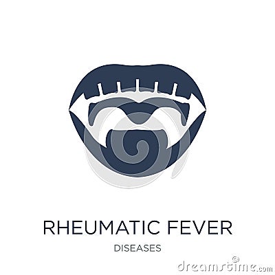 Rheumatic fever icon. Trendy flat vector Rheumatic fever icon on Vector Illustration