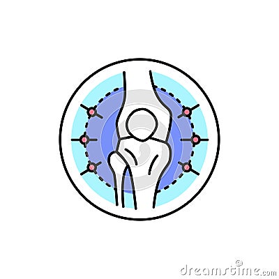 Rheumatology color line icon. Pictogram for web page, mobile app Vector Illustration