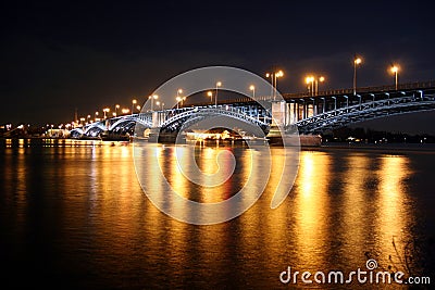 Rhine bridge Theodor-Heuss-BrÃ¼cke Stock Photo