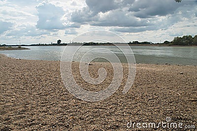 Rhine dyke in Ork near the rhine Stock Photo