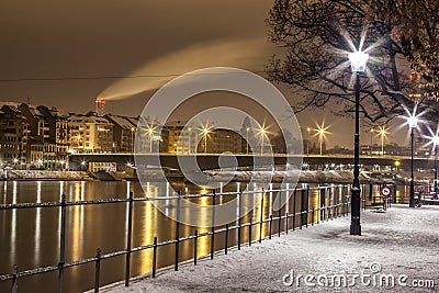 Rhine river, Basel, Switzerland Stock Photo