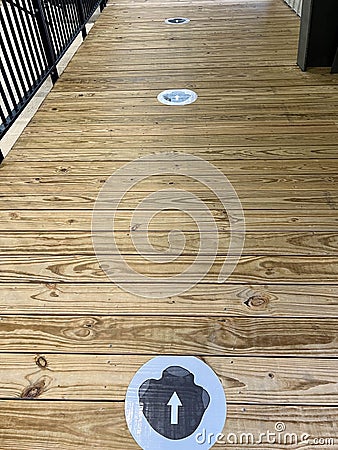 Rhino footsteips through the Ashfall Fossil Beds State Historic Park Rhino Barn in Royal, NE Editorial Stock Photo