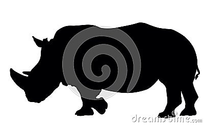 Rhino silhouette Vector Illustration