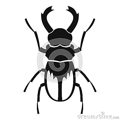 Rhinoceros beetle icon, simple style Vector Illustration