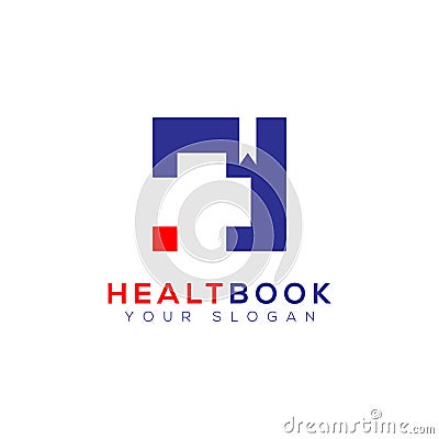 The Book Health Logo Vector Illustration