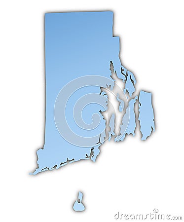 Rhode Island(USA) map Stock Photo