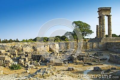 Rhodes Acropolis Stock Photo