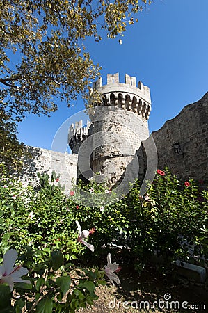 Rhodes castle Stock Photo