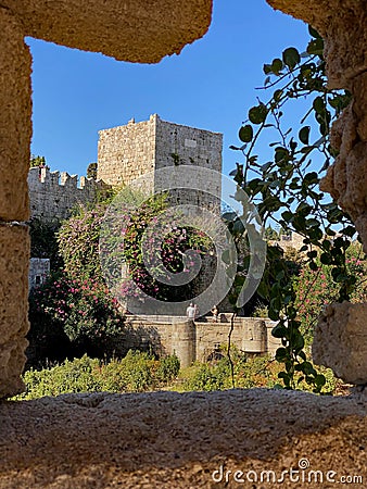 Rhodes castle, Greece Stock Photo