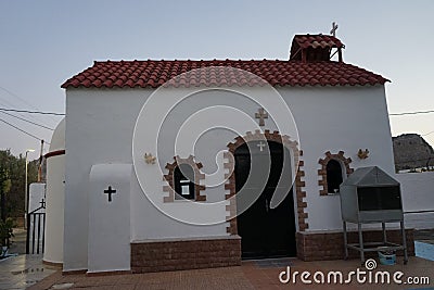 Chapel at European Union St, Kolympia 851 02, Rhodes, Greece Editorial Stock Photo