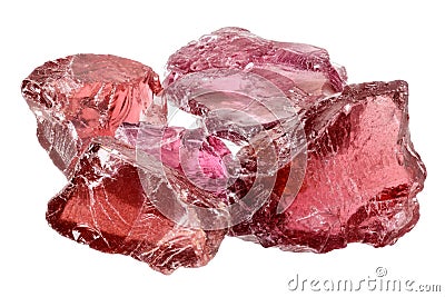 Rhodolite garnet crystals Stock Photo