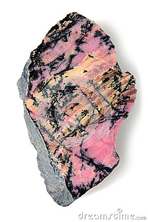 Rhodonite mineral pattern Stock Photo