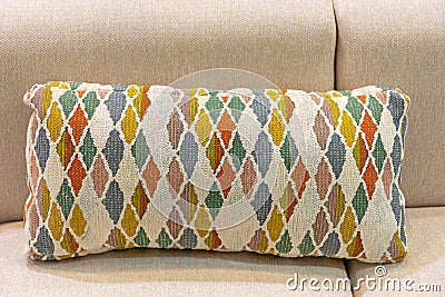 Rhomb Pillow Sofa Stock Photo