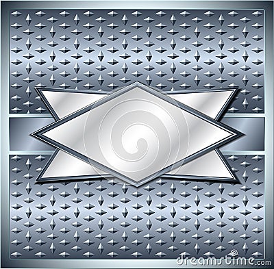 Rhombus metal frame Vector Illustration