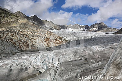 Rhone Glacier Stock Photo