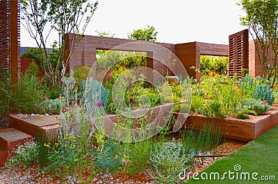 M & G show garden Chelsea Flower Show Stock Photo