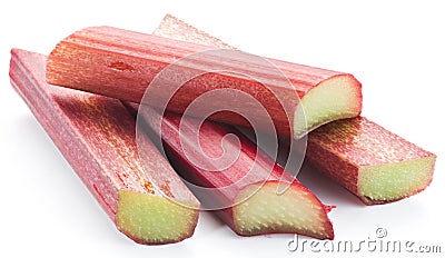 Rhubarb stalks. Stock Photo