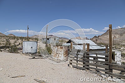 Rhyolite Ghost Town Stock Photo