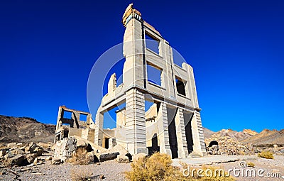 Rhyolite ghost town Stock Photo