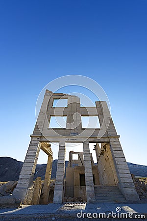 Rhyolite Ghost Town Stock Photo