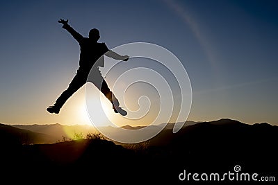 Rhythmic activity of an energetic, enthusiastic and nature-loving person Stock Photo