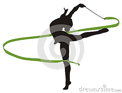 Rhythmic gymnastic Vector Illustration