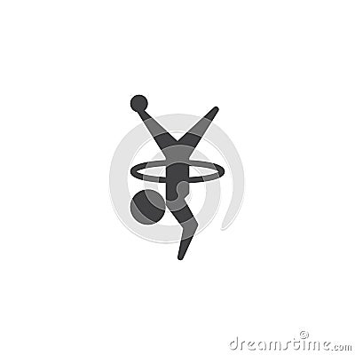 Rhythmic gymnastics athlete vector icon Vector Illustration