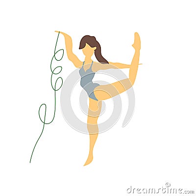 rhythmic gymnastics vector vector sign and symbol isolated on white background, rhythmic gymnastics vector logo concept Vector Illustration