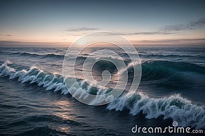 Dancing Waves of Rhythmsea Stock Photo