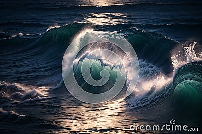 Dancing Waves of Rhythmsea Stock Photo