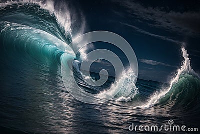 Dancing Waves of Rhythmsea Stock Photo