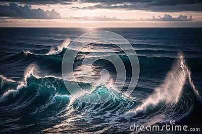 Dancing Waves of Rhythmsea Stock Photo