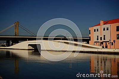 Ria de Aveiro at Aveiro citycenter Portugal Editorial Stock Photo