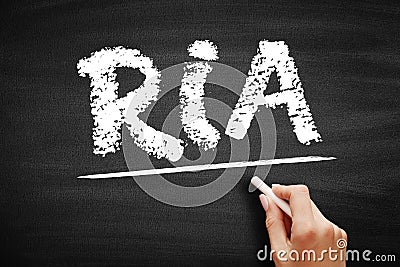RIA Rich Internet Application - web application designed to deliver the same features and functions normally associated with Stock Photo
