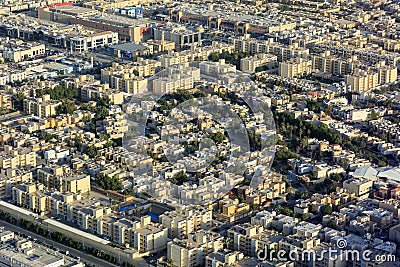 Riad, Saudi Arabia, February 14 2020: Aerial view of Riyadh downtown in Saudi Arabia. Photos were taken from the Skybridge in the Editorial Stock Photo