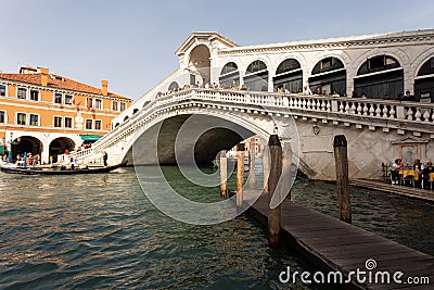 Rialto Bridge in Venice Editorial Stock Photo