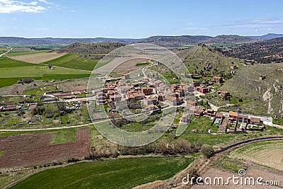 Riba de Santiuste castle, Guadalajara, Castile La Mancha, Spain Stock Photo